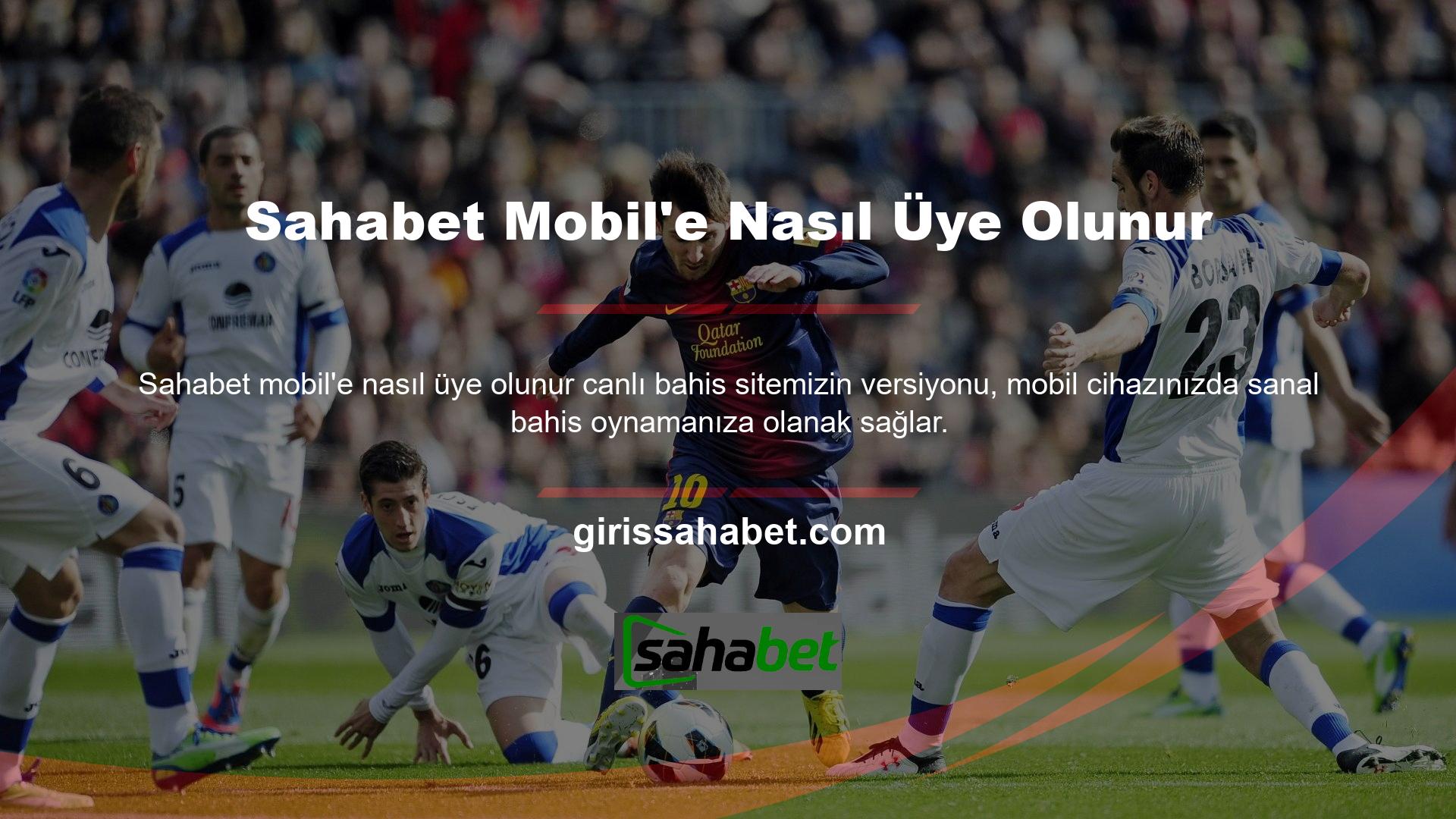 Sahabet Mobile giriş yapmak için tarayıcınıza mevcut web sitesi adresini girin
